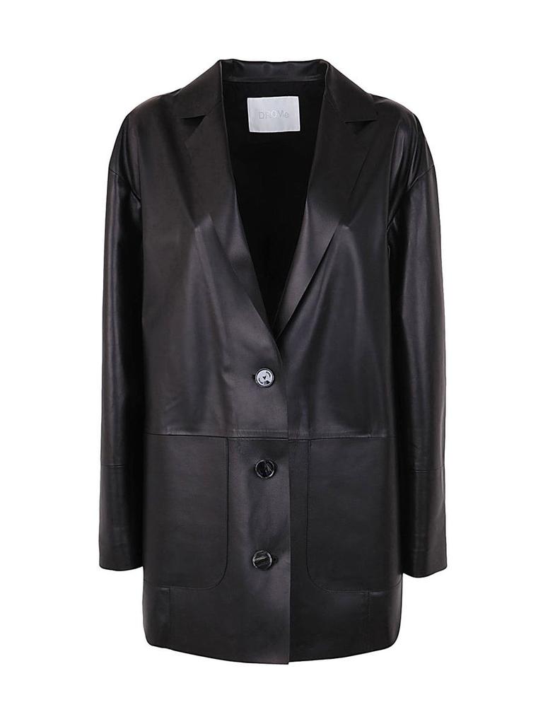 DRM Drm Boxy Leather Blazer Clothing