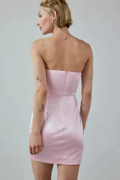 Urban Outfitters UO Vivien Corseted Strapless Satin Mini Dress 5