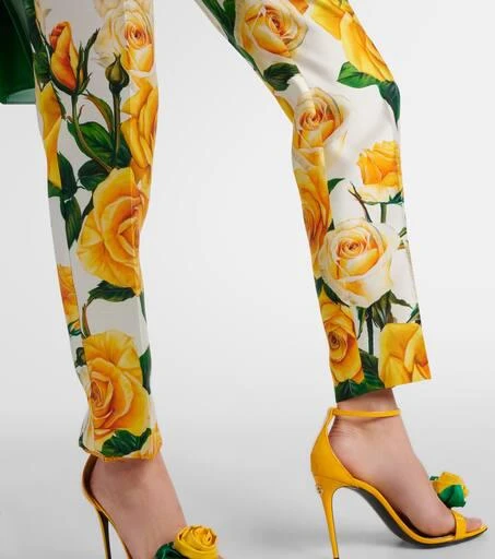 Dolce 
Gabbana Floral high-rise silk-blend straight pants 5