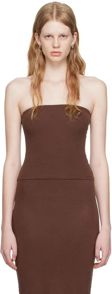 Gil Rodriguez Brown Convertible Tube Top 1