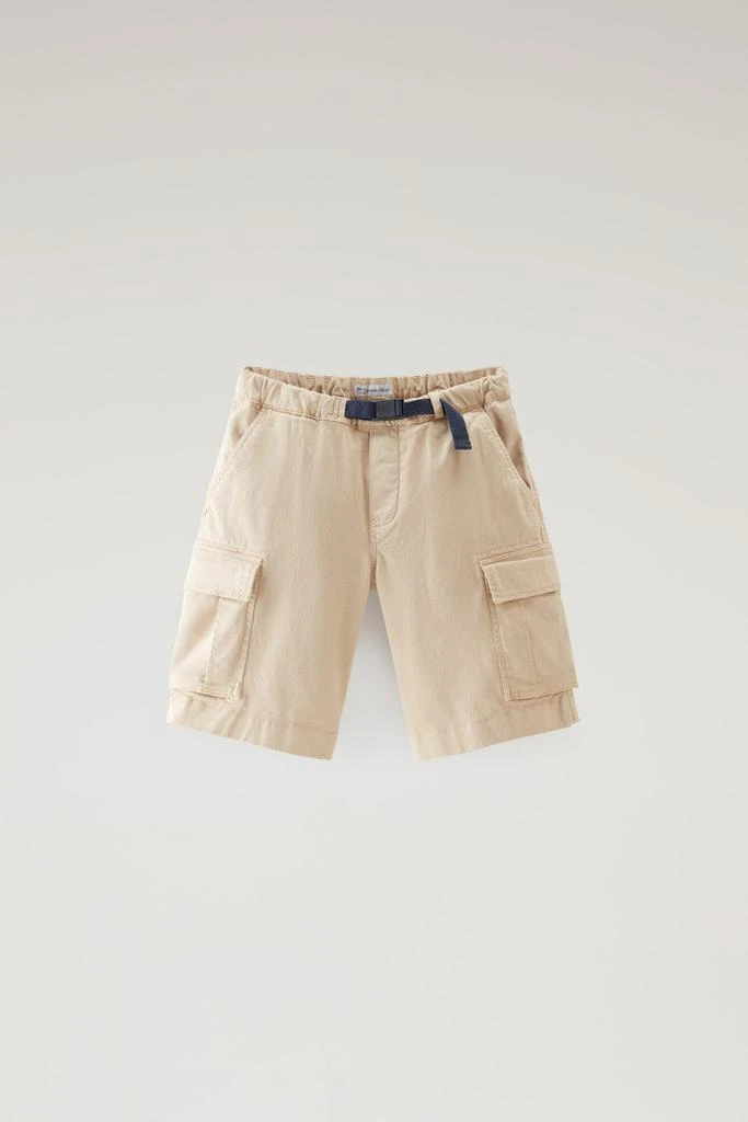 Woolrich Boys' Garment-Dyed Cargo Shorts in Stretch Cotton - Boys - Beige 1