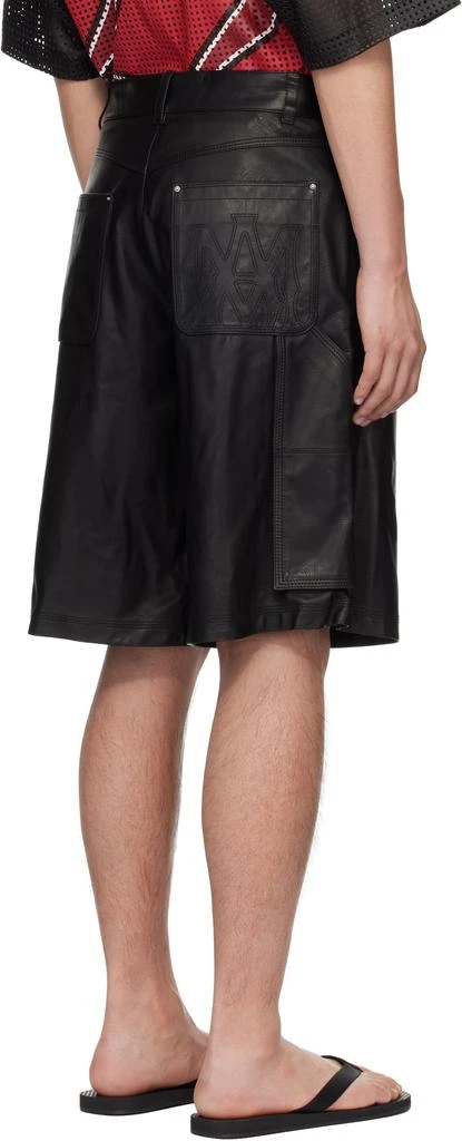 AMIRI Black MA Leather Carpenter Shorts 3