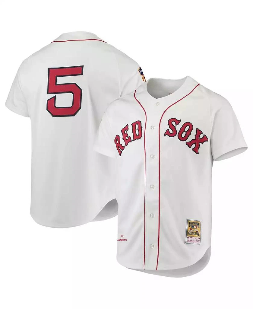 Mitchell 
Ness Men
s Nomar Garciaparra White Boston Red Sox 1997 Cooperstown Collection Authentic Jersey