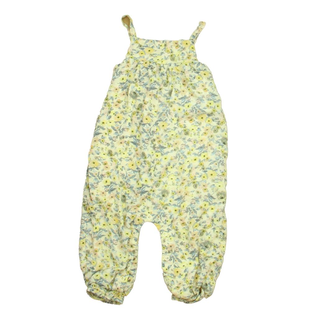 Something Navy Something Navy Girls Yellow | Blue Floral Romper