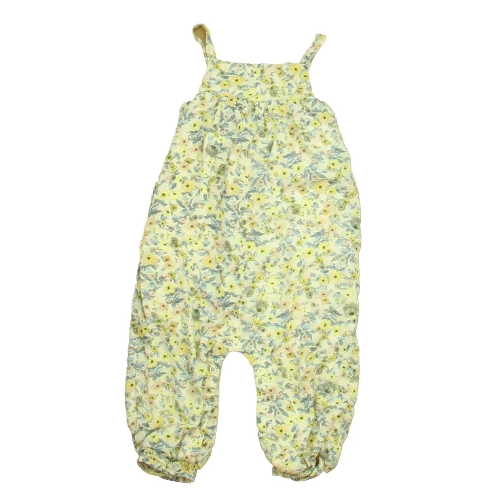 Something Navy Something Navy Girls Yellow | Blue Floral Romper 1