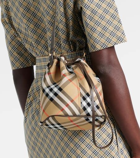 Burberry check bucket bag sale