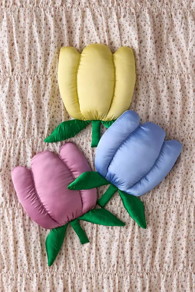 Urban Outfitters Tulip Shape Satin Throw Pillow 1