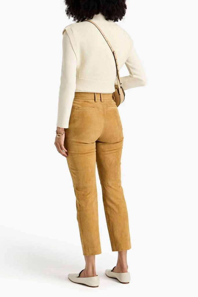 Joseph Coleman cropped stretch-suede slim-leg pants 3