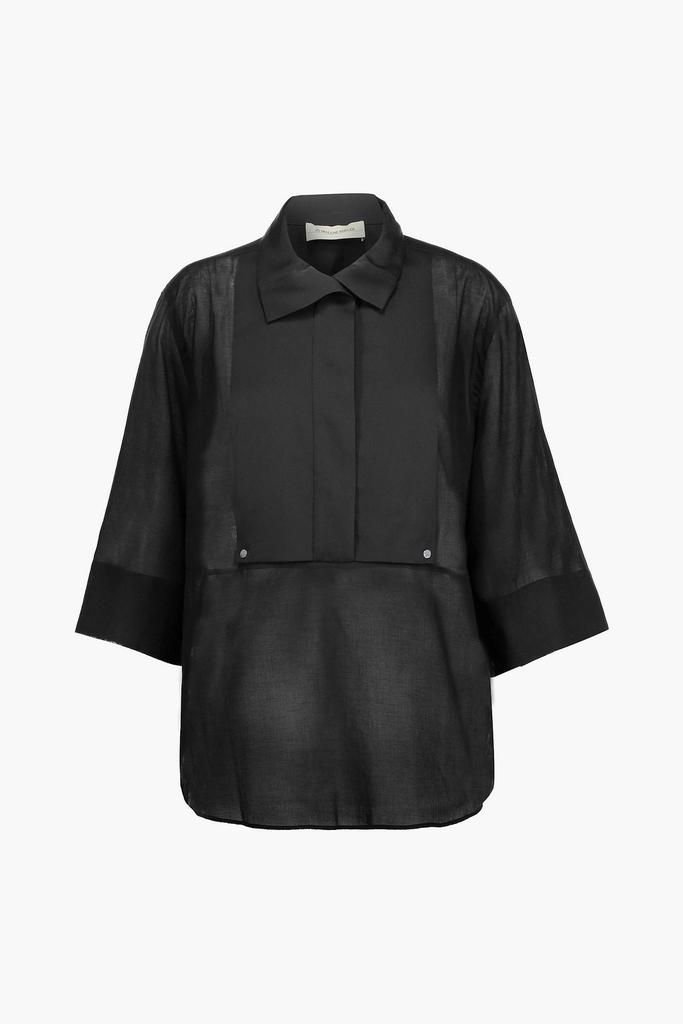 BY MALENE BIRGER Dralua satin-paneled cotton-voile shirt