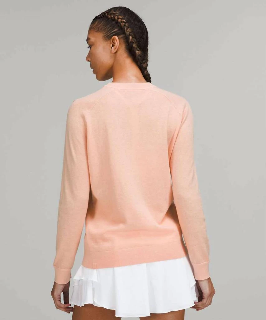 lululemon Silk-Blend Crew Sweater In Peach Satin 3