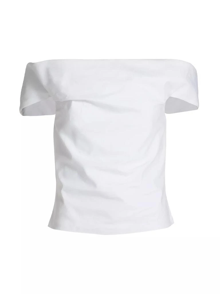 Rosie Assoulin Can't Bare It Cotton Poplin Top 1