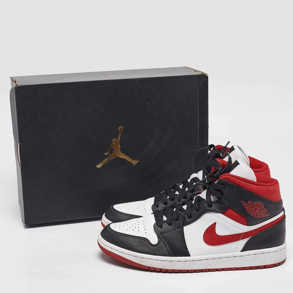 Jordan Air Jordans Multicolor Leather Jordan 1 Mid Gym Red Black White Sneakers Size 43 9