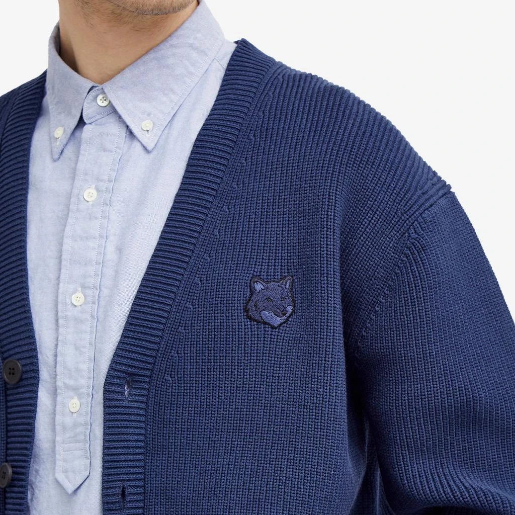 Maison Kitsune Maison Kitsuné Bold Fox Head Ribbed Cardigan 5