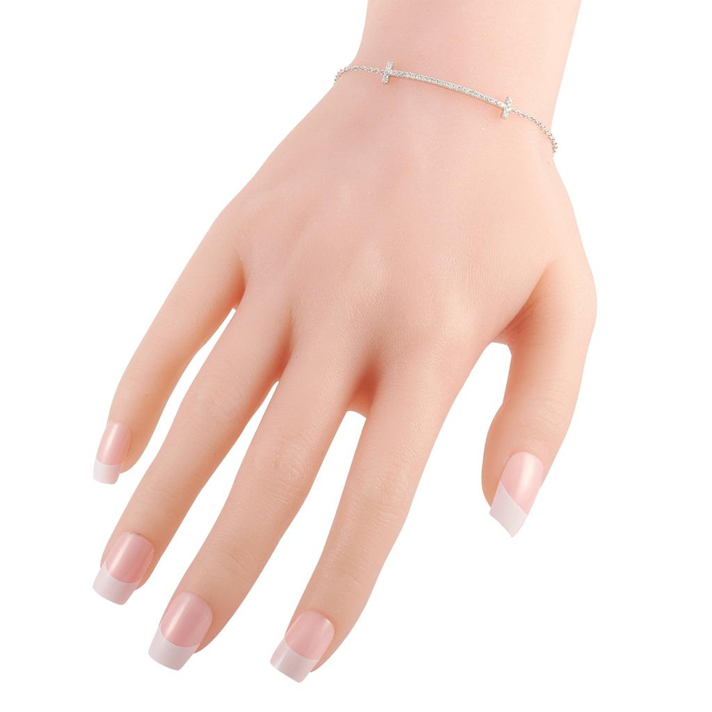 Non Branded 14K White Gold 0.25ct Diamond Bracelet
