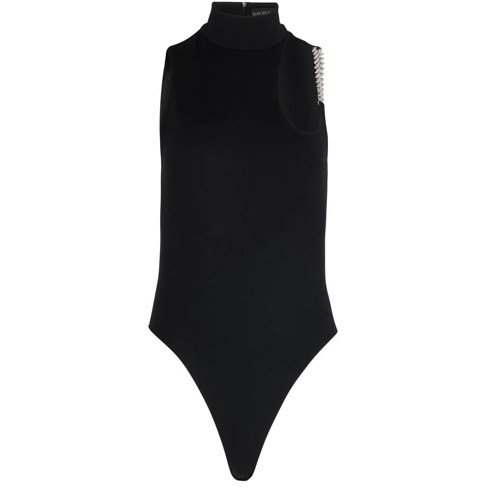 David Koma Flame Crystal Chain & Cutout Detail Bodysuit 2