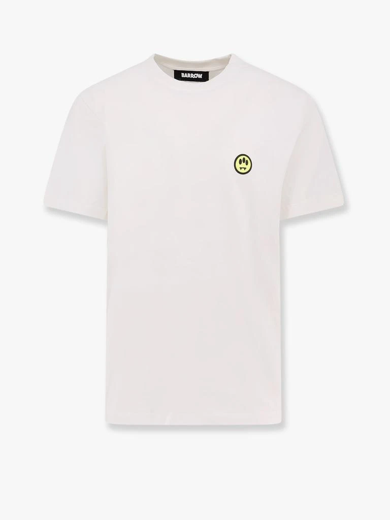 BARROW Cotton t-shirt with frontal and back logo print 1