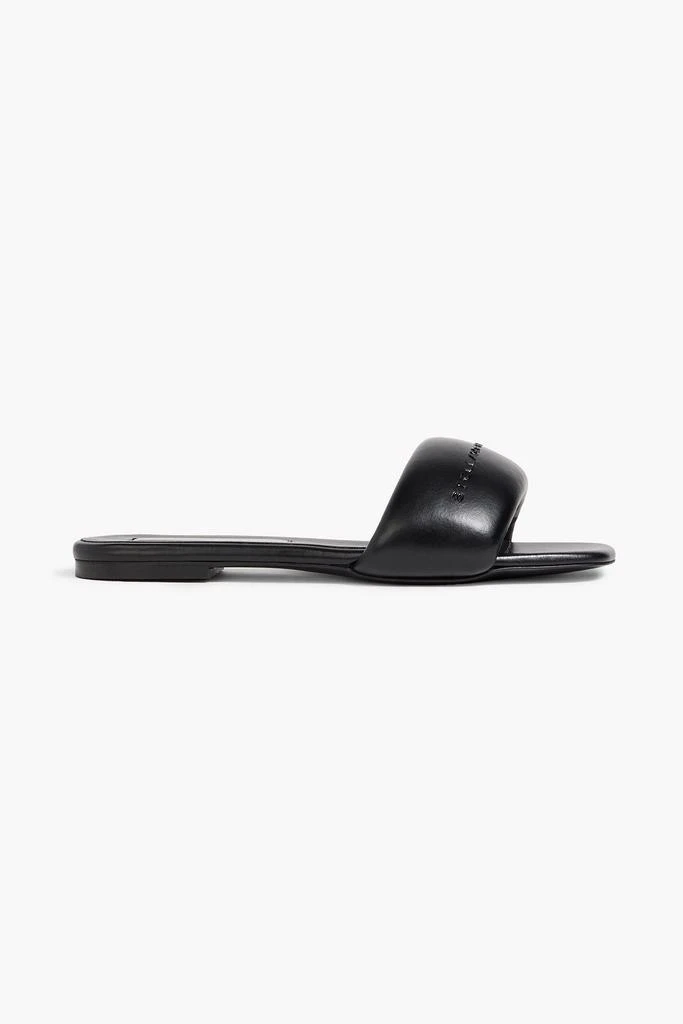 STELLA MCCARTNEY Signature logo-appliquéd padded faux leather sandals 1