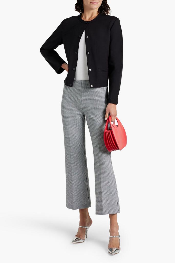 Theory Houndstooth stretch-jersey kick-flare pants