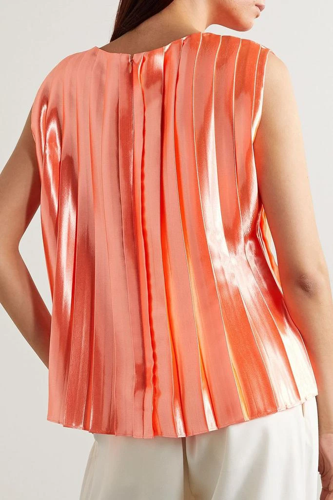 Partow Eleni pleated lamé top 3