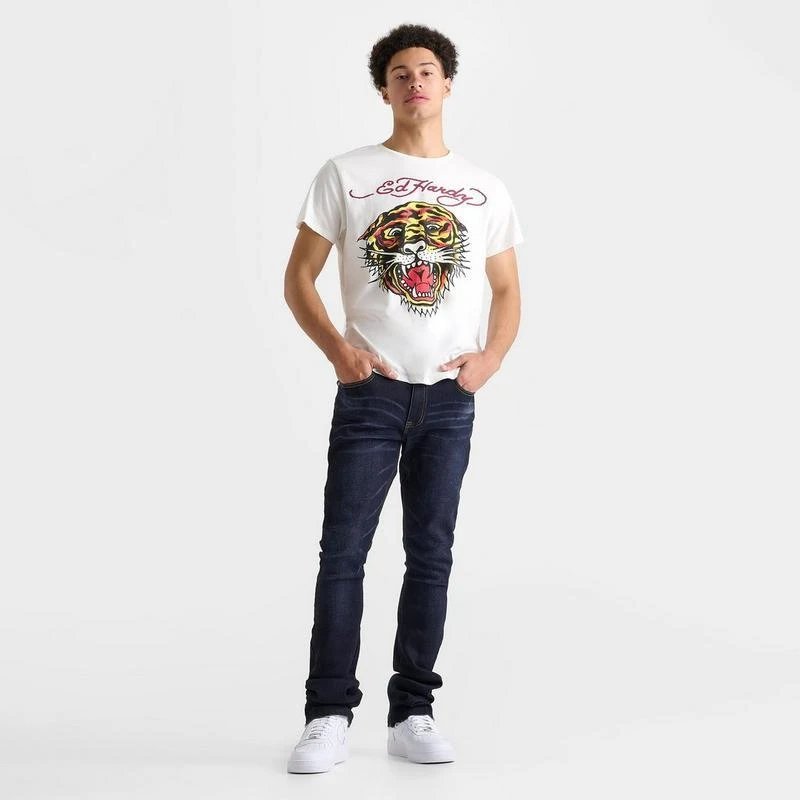 Ed Hardy Men's Ed Hardy Tiger Heads Loose Fit Denim Jeans 2