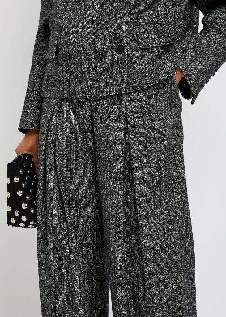 Dolce 
Gabbana Striped wide-leg wool-blend trousers 4