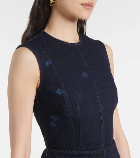 Erdem Floral denim midi dress 4