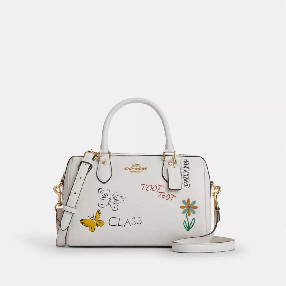 Coach Rowan Satchel Bag With Sketch Print 1