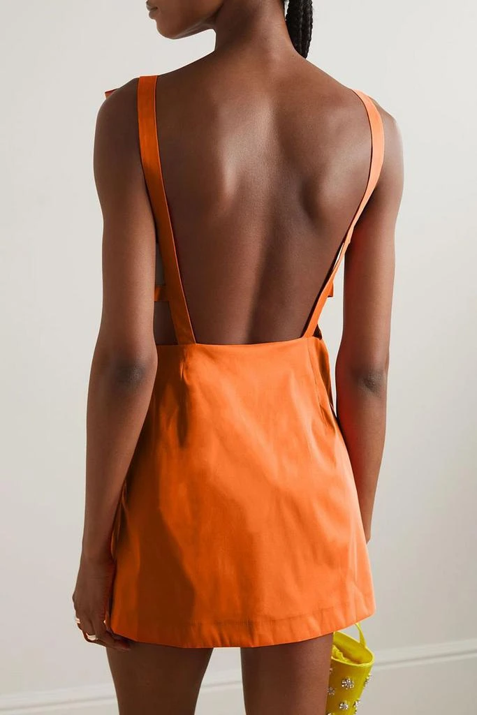 Bernadette Kim open-back bow-detailed taffeta mini dress 3