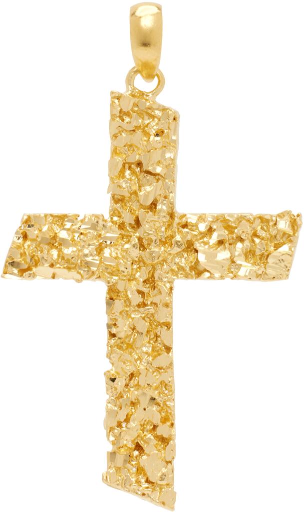Veneda Carter Gold VC053 Signature Flat Cross Pendant