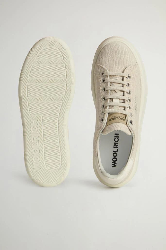 Woolrich Chunky Court Sneakers with Embroidered Logo - Women - Beige 4