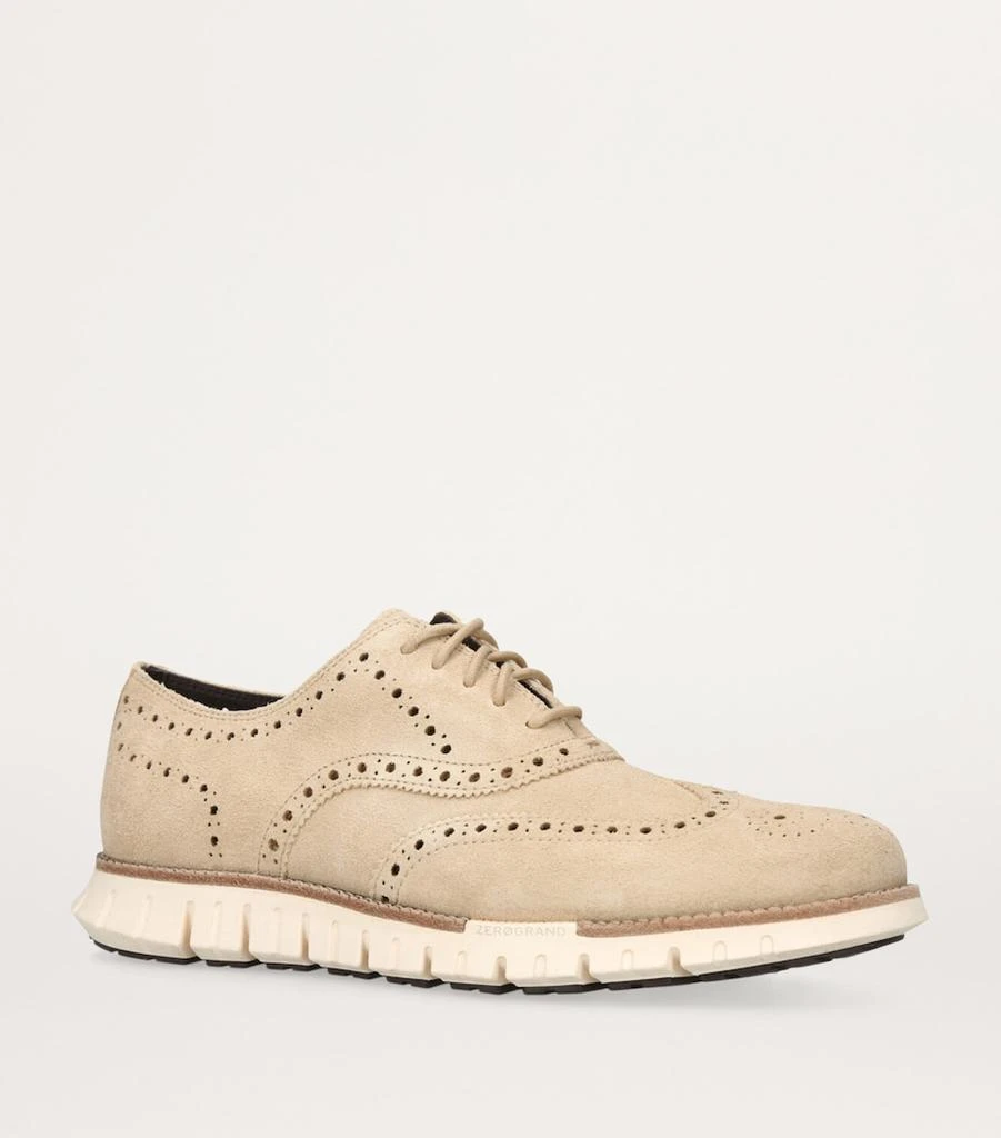 Cole Haan Suede ZERØGRAND Remastered Wingtip Oxford Shoes  display picture 1