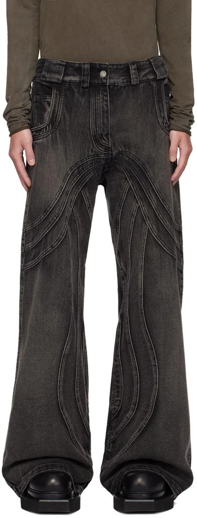 NO/FAITH STUDIOS Black Wave Jeans 1