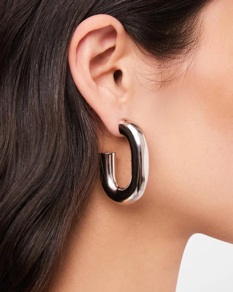 Rabanne XL Chain-Link Hoop Earrings 2