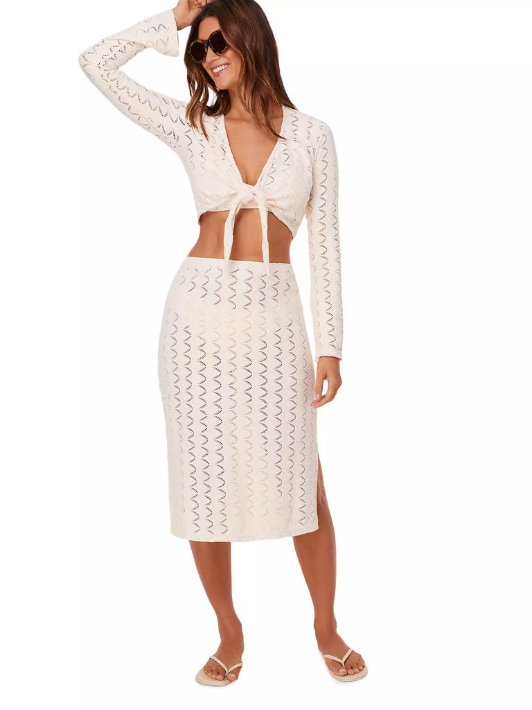 Andie Swim Crete Pointelle 2-Piece Skirt Set