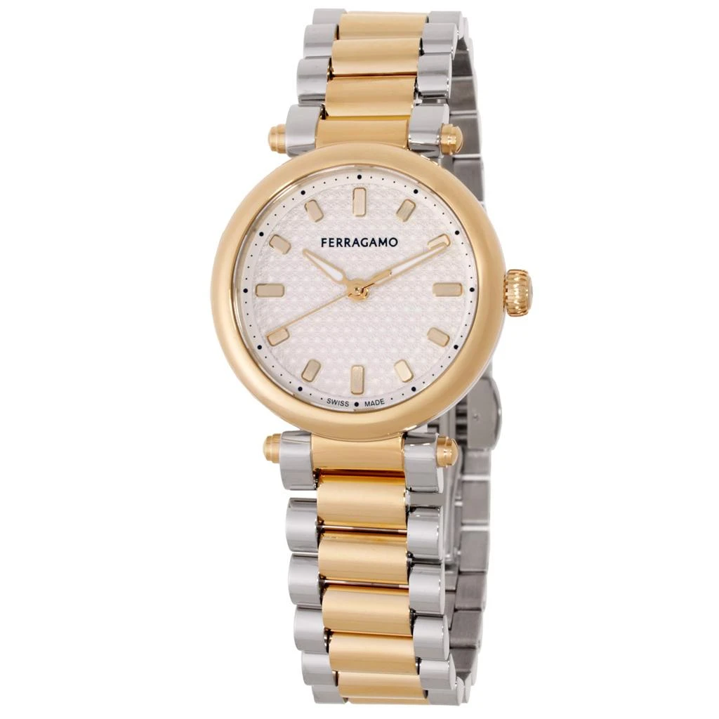 Salvatore Ferragamo Open Box - Ferragamo Softy Quartz Silver Dial Ladies Watch SFSE00324