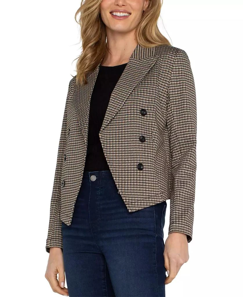 Liverpool Liverpool Women's Plaid Knit Open-Front Blazer 3
