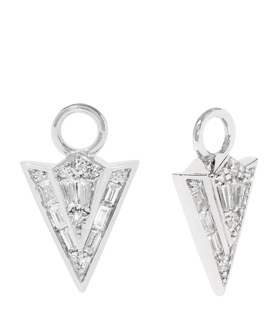 Annoushka White Gold and Diamond Flight Arrow Earring Drops