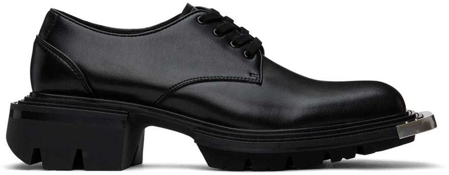 untitlab® Black Reel Metal Toe Derbys - Men's Shoes - BeyondStyle