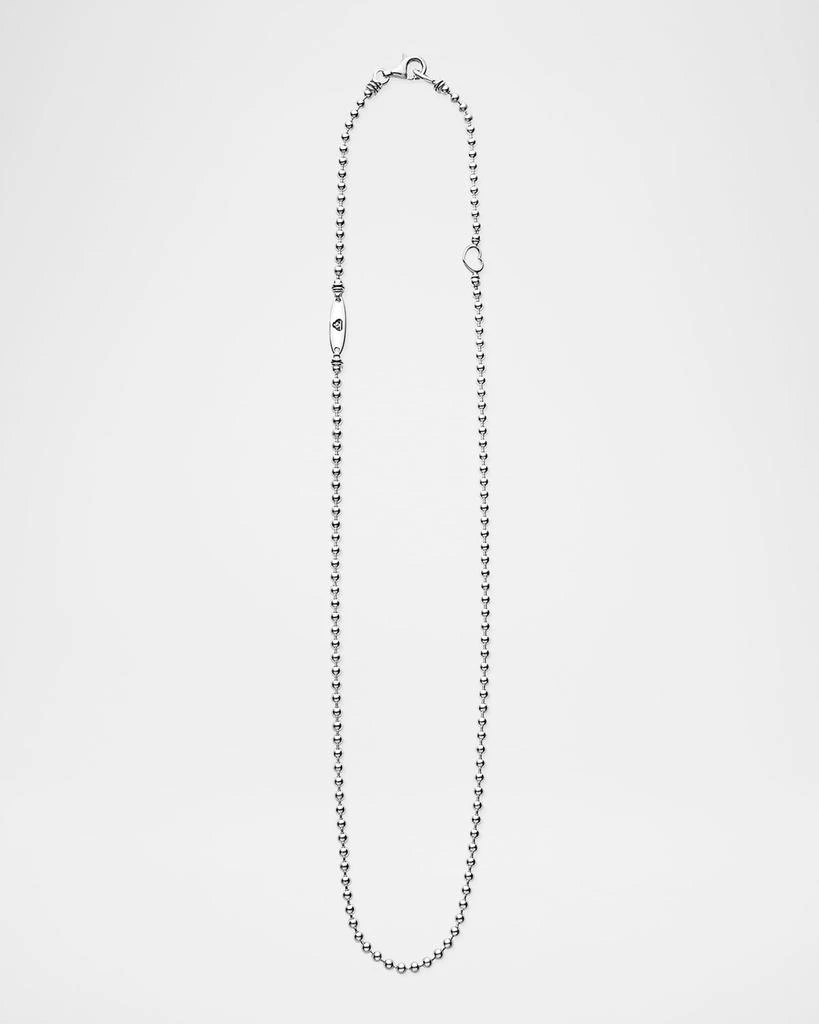 LAGOS Signature Caviar Sterling Silver Beaded Chain Necklace 3