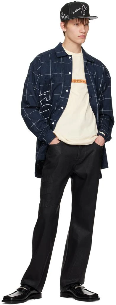 Saintwoods Black Waxed Jeans 4