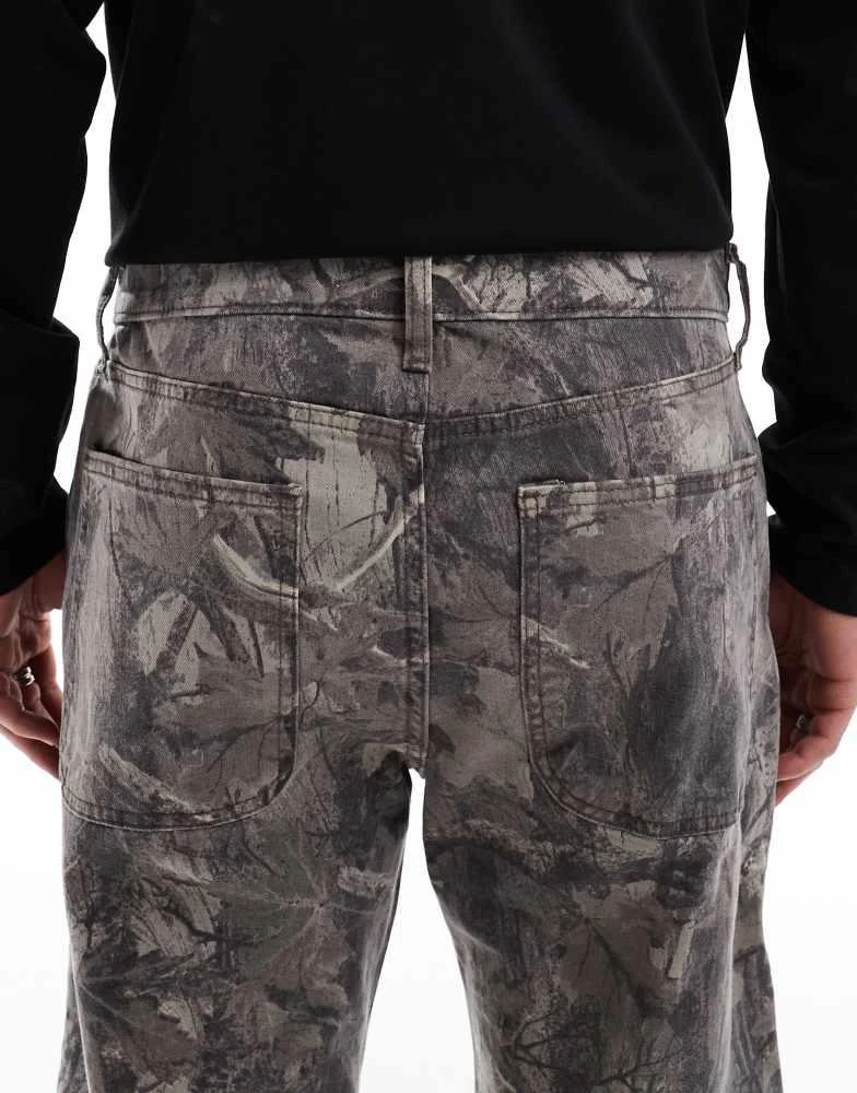 HOLLISTER Hollister baggy panel detail jean in camo 4