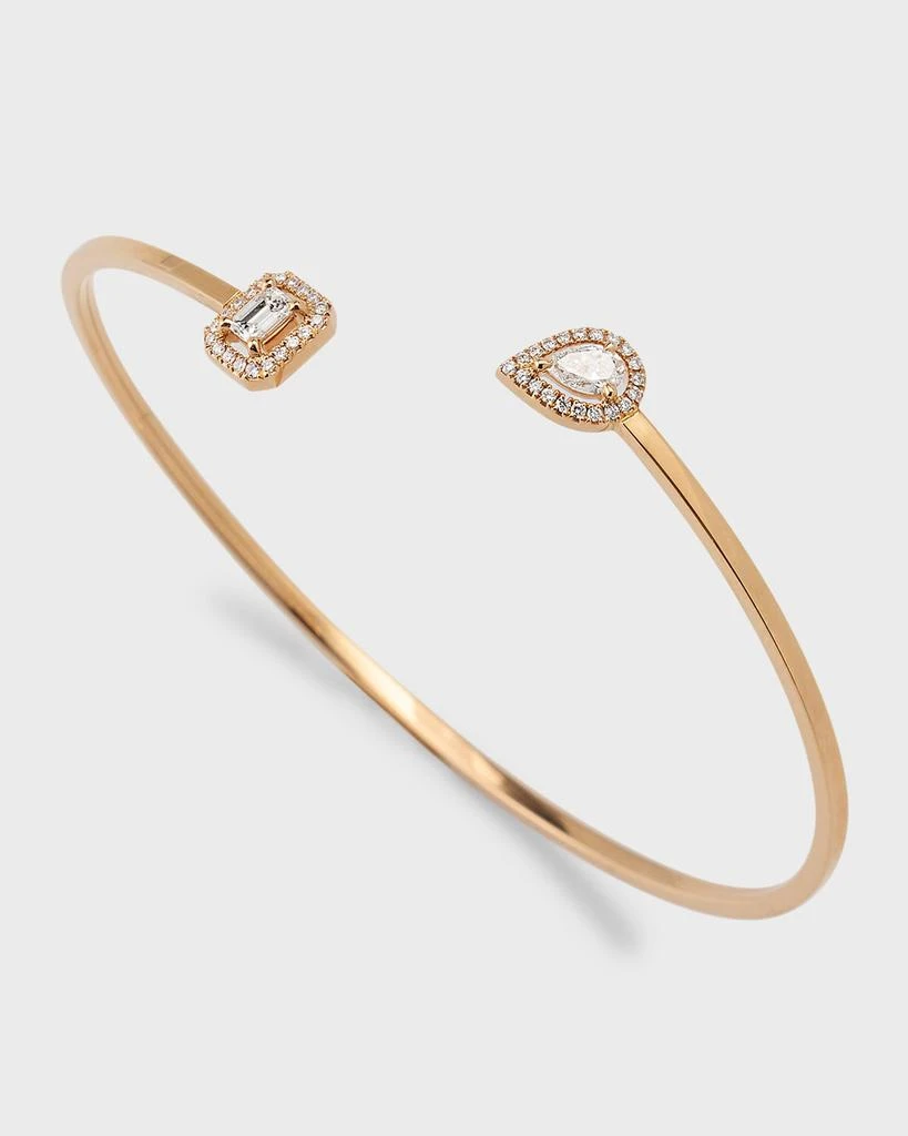 Messika My Twin Toi & Moi 18K Rose Gold Diamond Bangle Bracelet 3