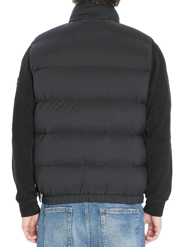 Stone Island High-Collar Black Padded Vest with Zippered Pockets 4