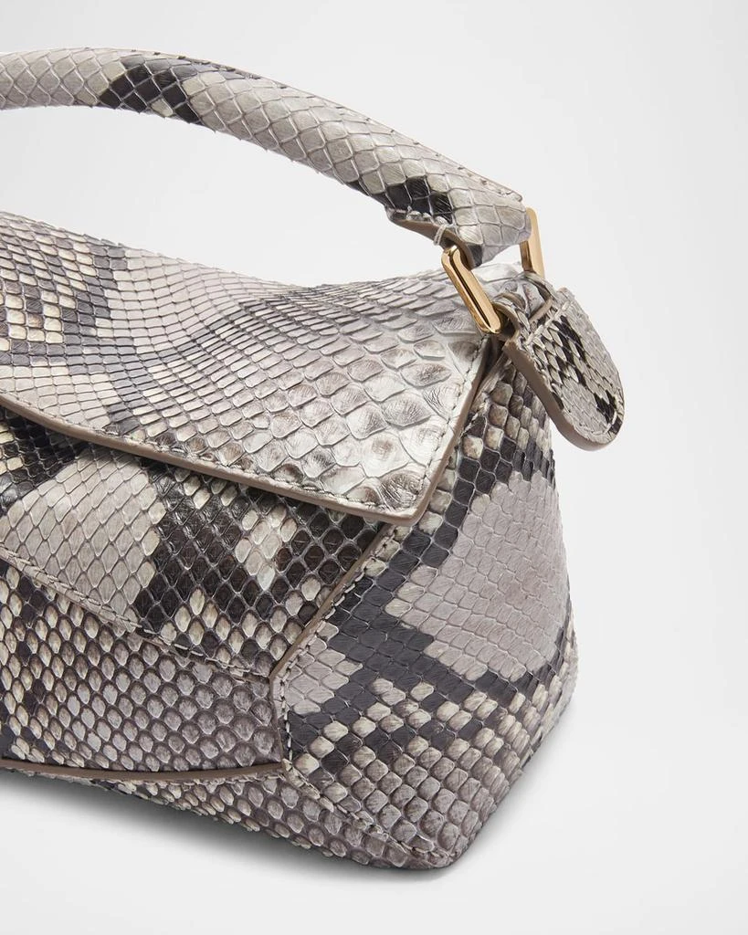Loewe Puzzle Edge Mini Top-Handle Bag in Python 4