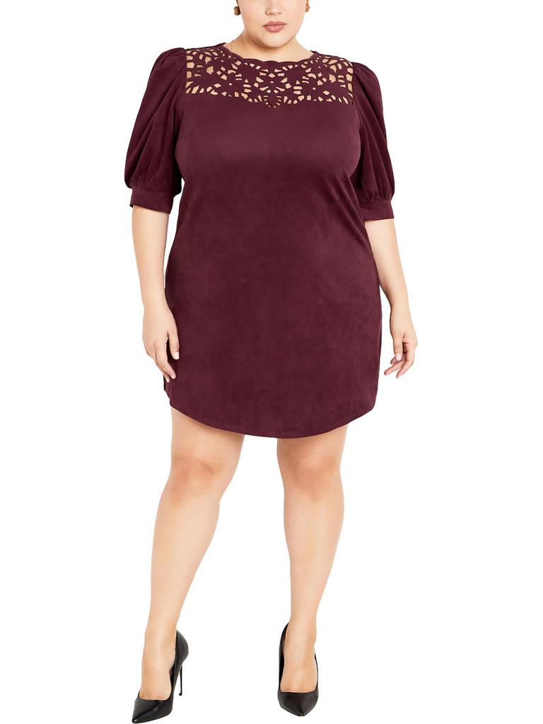 City Chic Womens Cut-Out Polyester Mini Dress