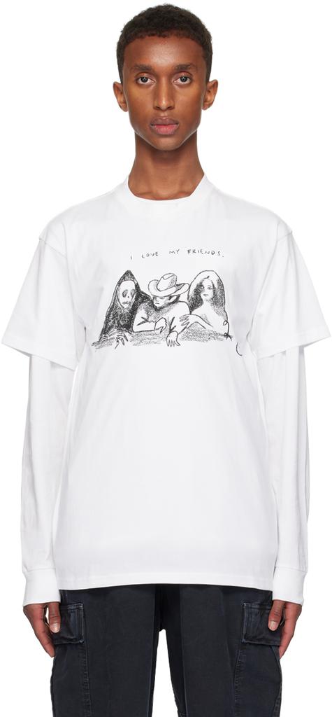 Carhartt WIP White Pepe 'Friends' T-shirt - T-Shirts