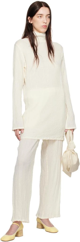 Issey Miyake Off-White Karami Wool Minidress 5