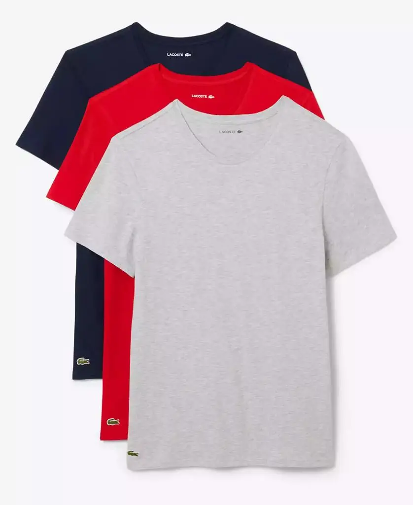 Lacoste Men's Slim-Fit Crewneck T-Shirts 3-Pack Gift Set