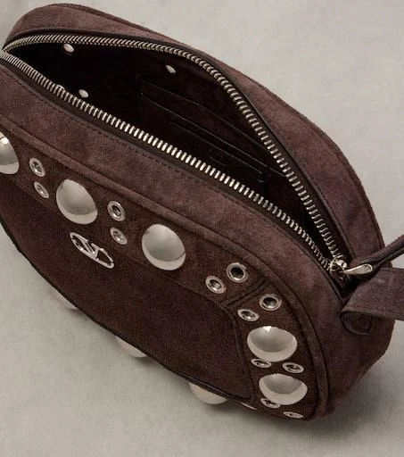 Valentino Nellcôte Small suede crossbody bag 3