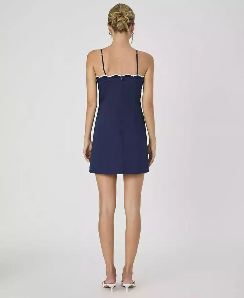 French Connection Women's Alexis Cotton Scallop Mini Dress 2